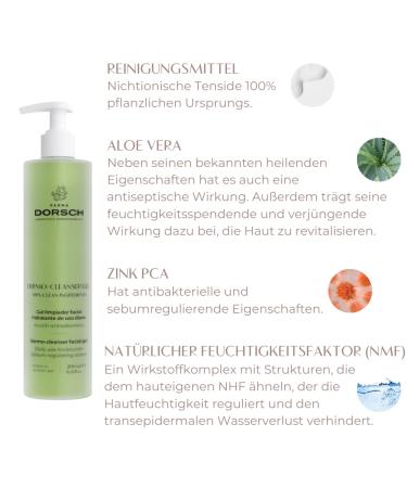 Farma Dorsch Facial Cleaning Gel with Aloe Vera 200ml | Ideal for All Skin Types | Acne & Oily Skin Solution | Face Wash Gel - Buy Online on GoSupps.com