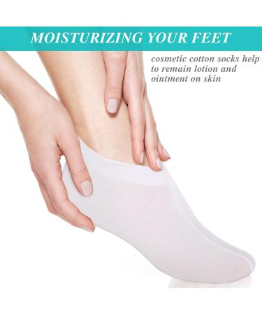 3 Pairs Moisturizing Socks Overnight Spa Socks for Dry Feet Cotton Moisture Enhancing Socks Lotion Socks for Cracked Heel Repair Cosmetic Moisturizing Socks for Women White - Buy Online on GoSupps.com