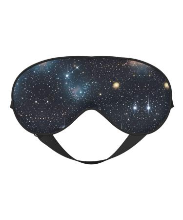 Constellation Star Clusters Galaxies Print Double-Sided Eye Mask Soft and Light Blocking for Enhancing Sleep Quality