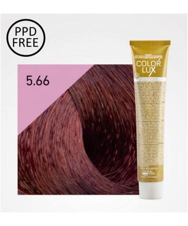 DESIGN LOOK Lux Colour Hair Colour 5.66 Light Intense Red Brown 100 ml - Buy Online on GoSupps.com