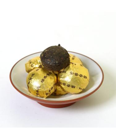 GOARTEA GOARTEA Puerh Tea Ripe Tea Pu erh Cake 80pcs/12.7oz 2015 Year Sticky Glutinous Rice Flavor Pu erh Tea Puer Tea Pu'er Tea