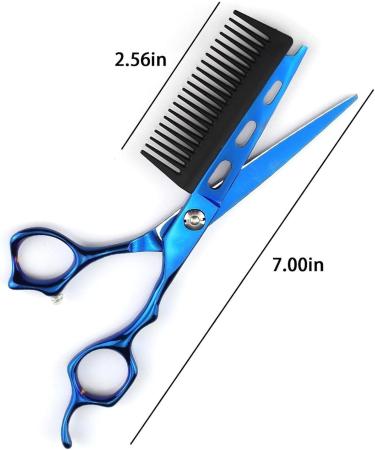 Professional Hairdressing Scissors with Detachable Comb 2 in 1 Hair Scissors with Comb Barber Scissors Professional 6.0 Inch Stainless Steel Hair Cutting Scissors (Color : Blue) - Buy Online on GoSupps.com