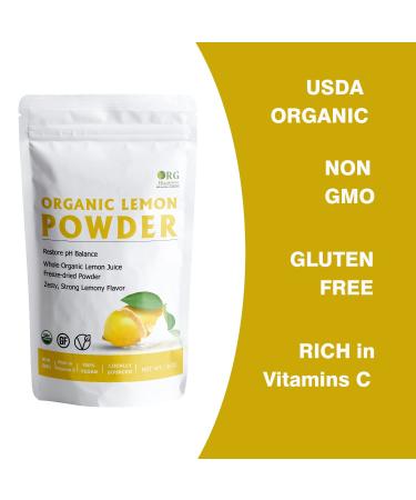 Organic Lemon Powder - Freeze Dried Whole Lemon Juice Powder 8oz - Buy Online on GoSupps.com