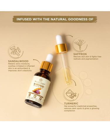 Bella Vita Organic Kumkumadi Face Glow Oil - 30ml | For Dry to Normal Skin | Sandalwood, Saffron, Turmeric, Sesame Oil | Soothes and Moisturizes - Buy Online on GoSupps.com