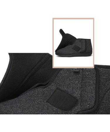 DXDUI Orthopedic Diabetic Shoes for Swollen Feet - Adjustable Open Toe Recovery Walking Shoe for Elderly Men Women - Black, Size 47 - Buy Online on GoSupps.com
