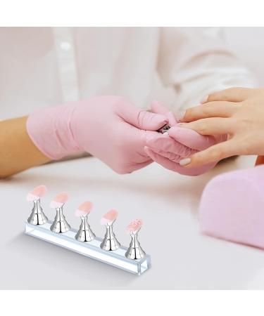 NAGE Display Stand - 2 Sets Magnetic Nail Practice Holder | DIY Nail Art & False Manicure Tool | Reusable Salon Exercise Stand - Buy Online on GoSupps.com