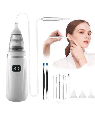 Ear Wax Vacuum Removal  Electric Ear Cleaner Strong Suction LED Display 5 Levels Vacuum Soft Ear Wax Remover  USB Charge Earwax Removal Kit Ear Cleaning Tool for Adults Kids