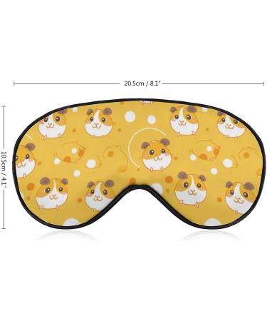 Guinea Pig & Hamster Cheese Soft Sleep Mask - Adjustable Eye Cover for Light Blocking | For Men & Women - Buy Online on GoSupps.com