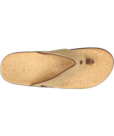 Shop Spenco Yumi Men's Orthotic Flip Flops - Straw/Java/Cork | Comfortable Supportive Footwear for All-Day Wear - Buy Online on GoSupps.com