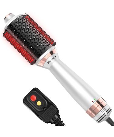 Blow Dryer Brush Hair Dryer Brush Smooth Heated Comb Dual Mode for All Hair Types 4 in 1 Styler Volumizer Professional Salon Hot Air Brush for Drying Straightening Curling Volumizing Hair