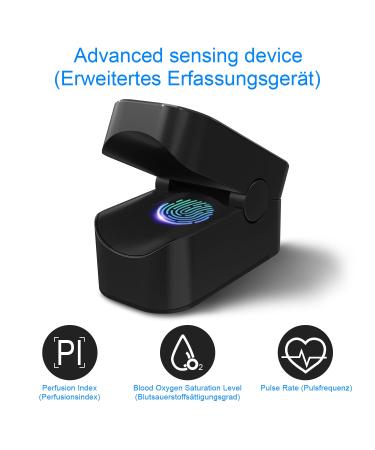 Buy Mommed Oximeter - Accurate Oxygen Saturation Measuring Device with OLED Display | Includes Lanyard & Batteries - YM201 Black - Buy Online on GoSupps.com