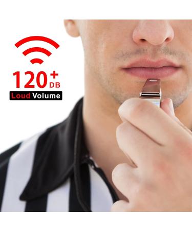 Huoberr Trillerfeife - 3 Stainless Steel Referee Whistles | Loud 120 dB | Ideal for Coaches & Officials with Lanyard - Buy Online on GoSupps.com