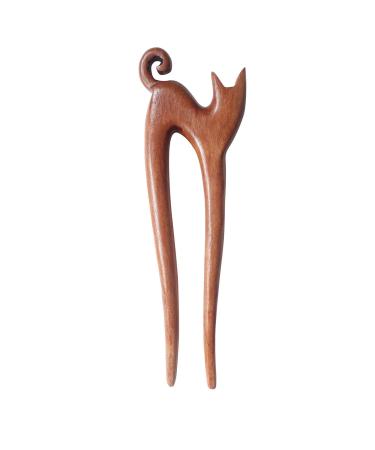 Marycrafts Hairpin Hair Stick Hair Sticks Hair Accessories made of wood (Cat) Kitty - Buy Online on GoSupps.com