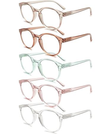 Koosufa Anti Blue Light Reading Glasses - Fashionable Round Design for Men & Women - Visual Aid & Anti-Fatigue - Available in 5 Colors Multiple Strengths 1.0 to 5.0 - Buy Online on GoSupps.com