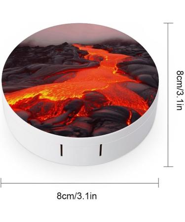 Red Lava Print Contact Lens Case - Travel Box & Care Solution for Contact Lenses - Buy Online on GoSupps.com