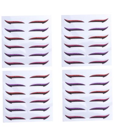 Angoily 24 Pairs Glitter Eyeliner Beauty Tools + Accessories Eyelid Shadow Sticker Eyeliner Decal With Wings