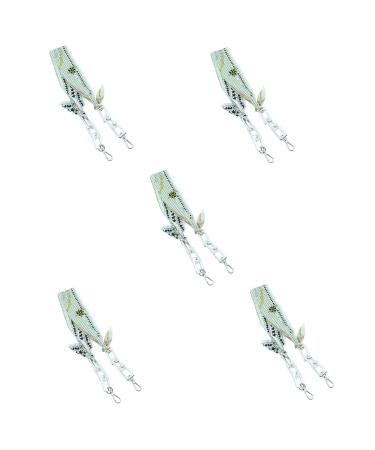 SBTRKT 5 pieces of acrylic fiber glasses chain fashionable modern waterproof and corrosion-resistant robust non-slip fall-proof suitable for sunglasses sunglasses