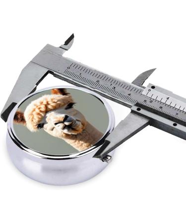 Alpaca Avatar Round Pill Box | 3-Compartment Portable Organizer for Travel & Purse - Buy Online on GoSupps.com