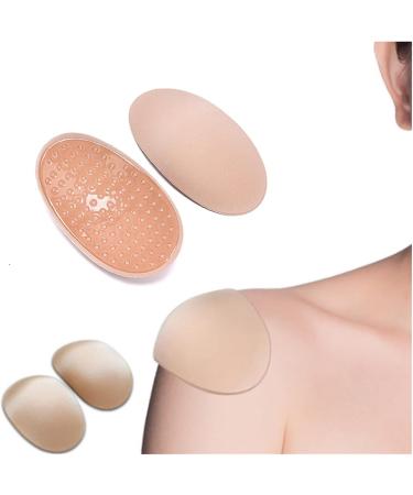 Reusable Self-Adhesive Non-Slip Shoulder Pads | Soft Padded Sewing Accessories - Beige - International Shipping Available - Buy Online on GoSupps.com