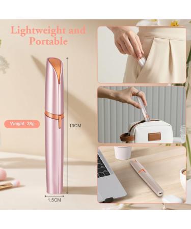 Hello Eyebrow Remover Electric Eyebrow Epilator for Women with Integrated LED Electric Eyebrow Trimmer for Women for Facial Hair Eyebrows Lip Hair Arms Rose Gold Rose Gold - Buy Online on GoSupps.com