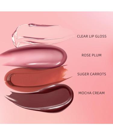 4-in-1 Lip Stain Set - Vivid Lip Tints & Clear Gloss | Moisturizing Non-Sticky Long-Lasting Formula for Plump Matte & Glossy Lips - International Shipping Available - Buy Online on GoSupps.com