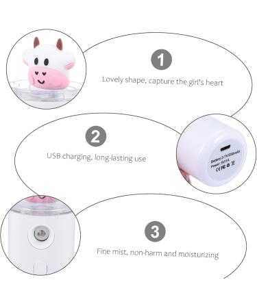 minkissy Portable Hydrating Facial Mister Small Humidifier for Skin Care Cool Nano Mist Sprayer Cartoon Design for Daily Hydration and Moisturizing The Go 3.8x3.8x10.8cm - Buy Online on GoSupps.com