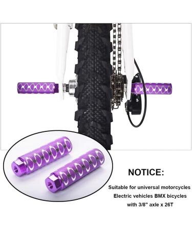 Purple Amotor Bike Pegs - 3/8 inch Axle (2 Pcs) | Durable and Stylish - Buy Online on GoSupps.com