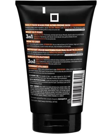 L Or al Paris Daily Face Wash for Acne Prone Skin Pure Charcoal Men Expert Skincare With Volcanic Minerals + Salicylic Acid Purifies Exfoliates Removes Excess Oil 100 Ml Pure Charcoal Daily Face Wash for Acne Prone Skin - 100ml - Buy Online on GoSupps.com