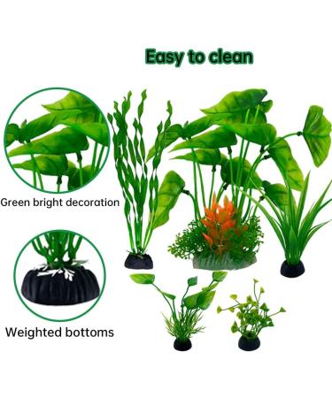 Buy Lancare 25 PCS Green Plastic Aquarium Plants - Artificial Aquatic Decoration Set for Stunning Fish Tanks - Buy Online on GoSupps.com
