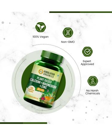 Himalayan Organics Organic Calcium Magnesium Zinc D3 & K2 - Whole Food Formula for Optimum Health - Buy Online on GoSupps.com
