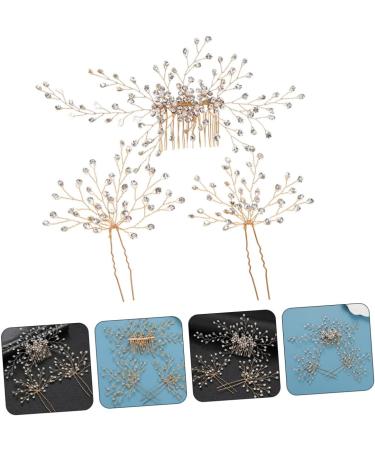 Healeved 4 Sets Bridal Headwear Wedding Decor Pearl Hair Accessories Hair Comb Pearl Headpiece Wedding Hair Pin Wedding Headdress Bridesmaid Hair Accessories Wedding Side Comb Zinc Alloy - Buy Online on GoSupps.com
