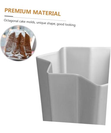 Alipis 2pcs Octagonal Cake Mold Roasting Pan Paper Cups Cupcake Mold Creative Baking Mold Muffin Candy 7.5x7.5x6.5cm Silver - Buy Online on GoSupps.com