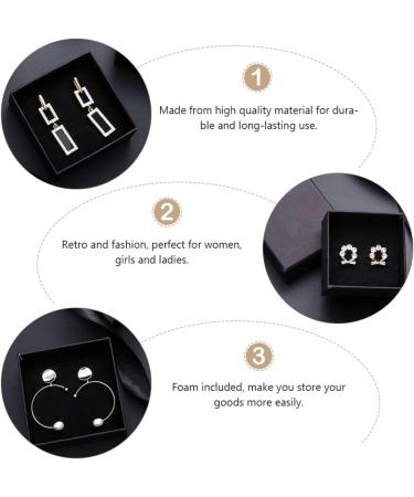 96pcs Black Jewelry Box Jewelry Boxes Wedding Jewelry Bracelet Organizer Proposal Kraft Paper 5X5CM Black 96pcs - Buy Online on GoSupps.com