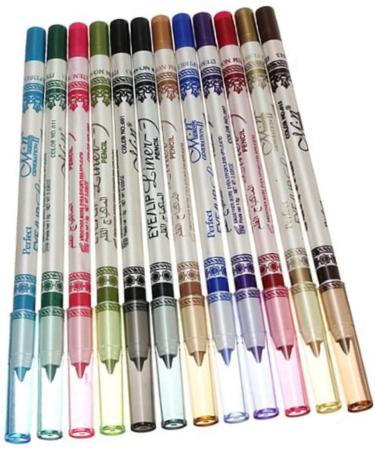 FRCOLOR 12 Eyeliner Pencil Glitter Eyeliner Eye Liner Sharpeners Cosmetic Pencils Set Makeup Pen Water Proof 1 count (Pack of 1) As Shown - Buy Online on GoSupps.com