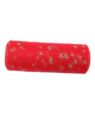 SHINEOFI Roll Black Yarn Wedding Organza Fabric Glitter Fabric Mesh Ribbon Tutu Spool United States Soft 15c Red 900X15CM