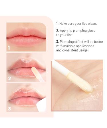 FREEORR 2Pcs Lip Plumper Gloss - Hydrating Lip Oil with Green Tea & Vitamin E for Fuller, Elastic Lips - Buy Online on GoSupps.com