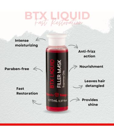 P rola Negra Btx Liquid Filler Mask - Fast Hair Restoration & Nourishment | 4x11ml Ampoules - International Shipping Available - Buy Online on GoSupps.com