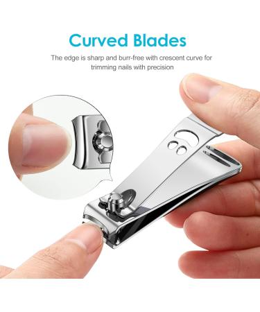 longzon Nail Clippers 2 Pack Nail Clipper Set Stainless Steel Nail Cutter Fingernails Toenails Thick Nails Kit for Men&Women Silver - Buy Online on GoSupps.com