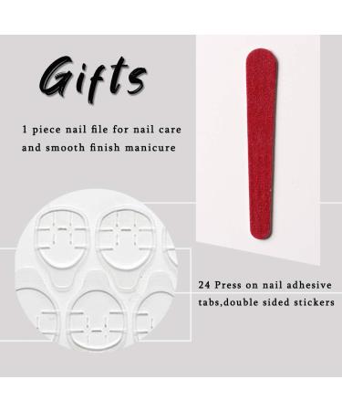 Ibliss Glossy Press on Nails - Long Full Cover False Nails for Women - Black Gradient Acrylic Oval Nails - 24PCS - Buy Online on GoSupps.com