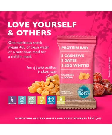 Buy Natural Protein Bars - Sugar-Free Additive-Free Snack (12x55g Mix Box) - Delicious Dates Egg Whites & Cocoa - Buy Online on GoSupps.com