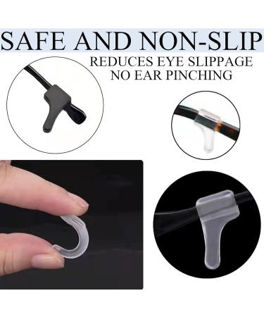 Shop KASESSS 20 Pairs Silicone Glasses Brick Covers - Anti-Slip Comfort Accessories (Black & Transparent) - Buy Online on GoSupps.com
