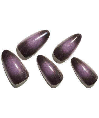 Glamermaid Black Pink Ombre Press on Nails | Medium Almond & Short Oval Stick-On Blush Set | Glossy Gel & Glitter Stiletto False Nails for Women - Buy Online on GoSupps.com