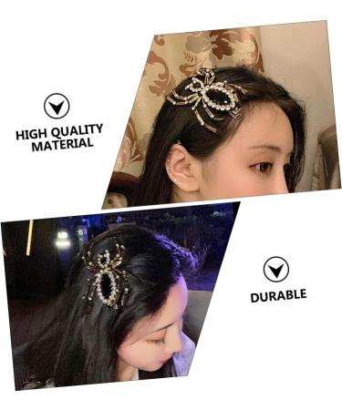 Beatifufu Hairpin Goody Barrettes for Women Rhinestone Barrettes for Women Headwear for Women Hair Clip for Women Barrettes for Hair Rhinestone Spider Hair Clip Girl Headdress Plastic - Buy Online on GoSupps.com