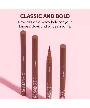 Glamnetic Magnetic Felt Tip Eyeliner - Cocoa Dreams | Brown Waterproof Liquid Liner Pen for Magnetic Eyelashes | Sweatproof & Paraben-Free - 0.08 Fl Oz - Buy Online on GoSupps.com