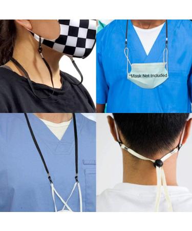 Adjustable Length Lanyard Extension for Masks - Ear Protection Bracket - Unisex - Free Storage Bag - Black - Buy Online on GoSupps.com