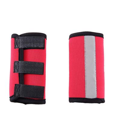 Dog Knee Pads 1 Pair of Leg Hock Joint Protection Belts are Protected with Safety Reflective Belts Wound Healing and Loss of Stability Due to Arthritis Can Prevent Injuries and Sprains (S red) S Red
