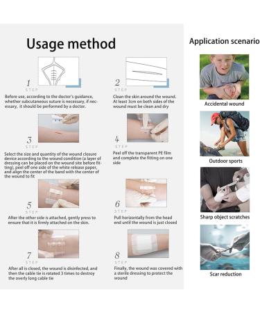FDA Cleared Waterproof Adhesive Bandages for Emergency Wound Closure - 4 Pack - Buy Online on GoSupps.com