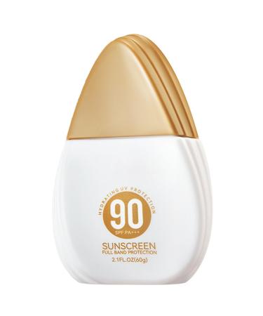 Face Sunscreen SPF 90 Sunscreen for Face Waterproof Long Lasting Sunscreen Lightweight Sunscreen Non Sticky Sunscreen Lotion with Broad Spectrum UVA/UVB Protection for Sport Beach Travel