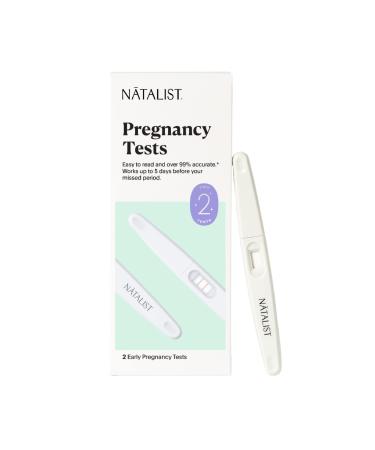 Natalist Pregnancy Tests Early Home Detection Kit for Women - Rapid Clear & Accurate Results Help Ease Your Mind up to 5 Days Before Expected Period - 2 Count