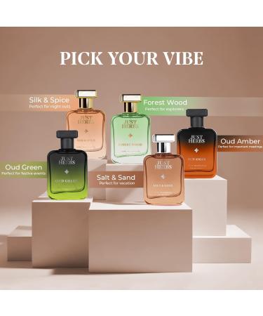 Jus't Herbs Energising Silk & Spice Perfume for Men 50 ml | Long Lasting Mens Body Spray Pure Fragrance Eau Da Parfum - 50 ml. - Buy Online on GoSupps.com